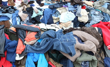 A pile of old clothes. 